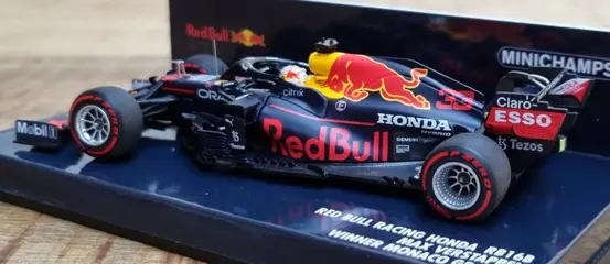 Minichamps - 1:43 - Red Bull Racing Honda RB16B #33 Max Verstappen - Winner Monaco GP - F1 World Champion 2021