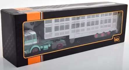 IXO - 1:43 - Mercedes-Benz LPS 1632 Vee Transporter 1970 - Color Green / White / Silver