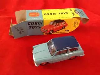Corgi - 1:43 - ref. 216 Austin A40 Saloon Berlina 1958 - light blue with dark blue roof - zeer zeldzaam in deze nieuwstaat