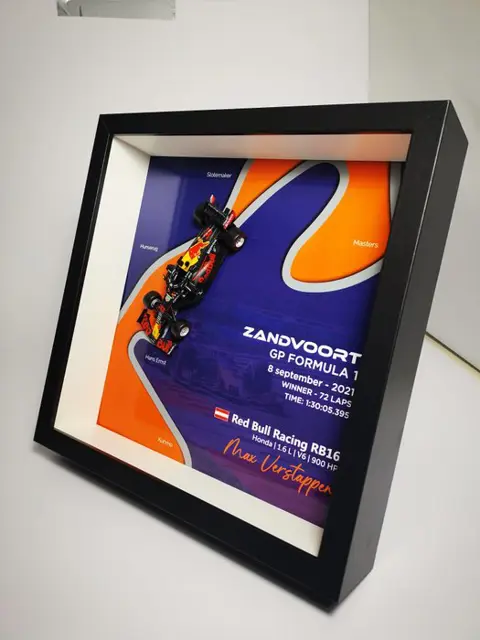 3D Decorative Racing Art Scaled Down - 1:43 - Red Bull RB16B Max Verstappen Zandvoort 2021 Winner - Limited Edition