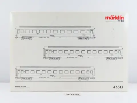 Märklin H0 - 43513 - Passagiersrijtuigen set - 1x 3-delige set met 4-assige sneltreinrijtuigen 1e en 2e klas - NMBS