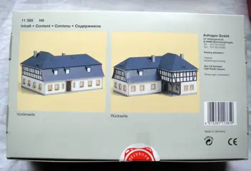 Auhagen H0 - 11330 / 11354 / 11385 / 4/01 - Toebehoren - 4 model kit gebouwen