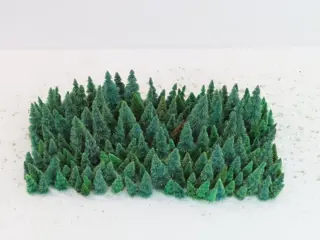 H0 - Landschap - Dennebomen, diverse hoogtes