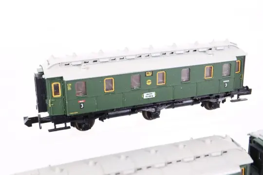 Minitrix N - 51 1018 00 - Passagiersrijtuig - Drie personenrijtuigen - DRG