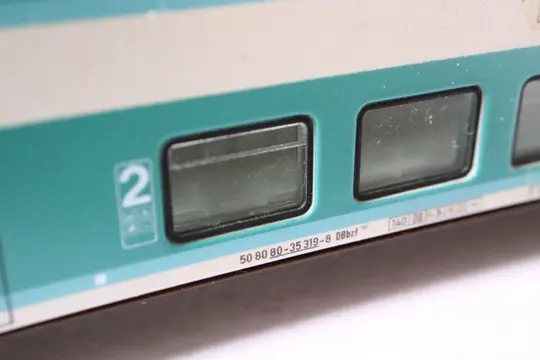 Fleischmann, Minitrix N - 8121K/8122K/8123K/11475 - Passagiersrijtuig - Vier dubbeldekkers - DB