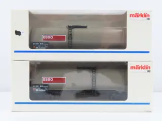 Märklin H0 - 4754 - Goederenwagon - 2x 4-assige ketelwagens met opdruk "ESSO" - DB