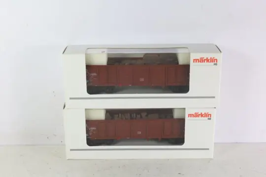 Märklin H0 - 46906 - Goederenwagenset - Set van twee hogeboordwagens met schroot lading - DSB