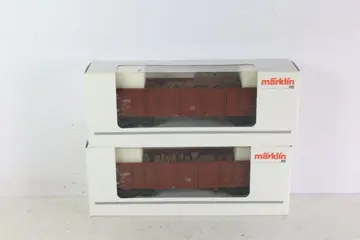 Märklin H0 - 46906 - Goederenwagenset - Set van twee hogeboordwagens met schroot lading - DSB