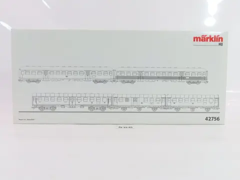 Märklin H0 - 42756 - Passagiersrijtuigen set - 5-delige personenrijtuigenset met 3/4-assige "Umbauwagen" en 4-assige "Silberlinge" - DB