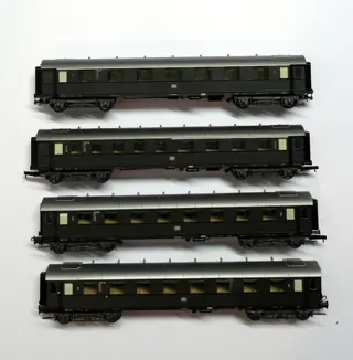 Liliput H0 - 84103/84403/84503 - Passagiersrijtuig - 4 passagiersrijtuigen, aflevering III - DB