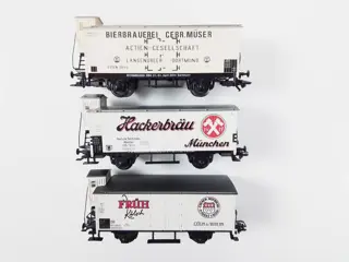 Märklin H0 - 44929/48301/48604/48635/48921/84438/98005 - Goederenwagon - 7x Bierwagons - DB