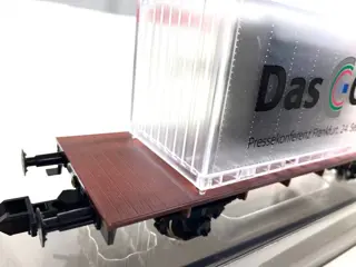 Märklin 1 - 8328 - Goederenwagon - Containerwagen "Das Gleis" uit 1996, speciale perswagen - "No Reserve"