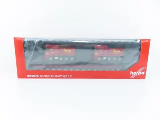 Herpa 1:87 - Modelauto's - 3 Vrachtauto's en platte wagen voor zeer zwaar vervoer met opdruk "Paule"