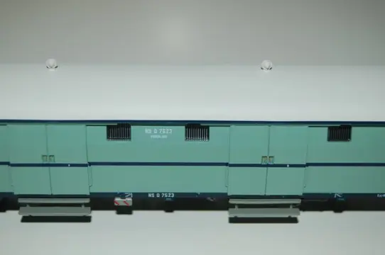 Artitec H0 - 20.296.01 - Passagiersrijtuig - Stalen D 6-deurs D 7523 in Turquoise kleurstelling - NS