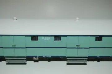 Artitec H0 - 20.296.01 - Passagiersrijtuig - Stalen D 6-deurs D 7523 in Turquoise kleurstelling - NS