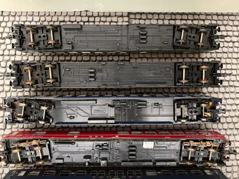 Roco H0 - Passagiersrijtuig - 7 diverse o.a. Touropa, Scharnow, DSG, bagage, post - DB