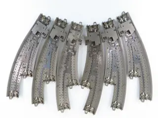 Märklin H0 - 24671/24672 - Rails - 6-delig railkavel met meegebogen handwissel rechts/links, C-rail