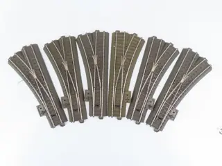 Märklin H0 - 24611/24612 - Rails - 6 Elektrische wissels 3xlinks/3xrechts, C-rail