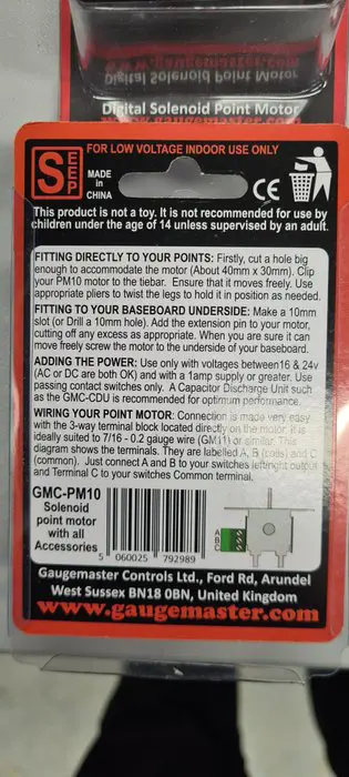 Gaugemaster H0 - Toebehoren - Wisselmotoren en schakelingen