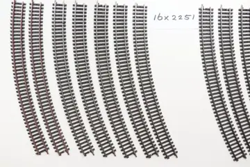 Märklin H0 - 2241/2251/2274 - Rails - 55 gebogen K rails van de serie 2200