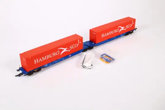 Roco H0 - 67739 - Goederenwagon - Containerwagen Hamburg Sud - DB