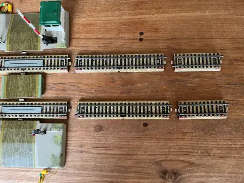 Märklin H0 - 7057/7058 - Toebehoren - Overweg met uitbreiding dubbelspoor