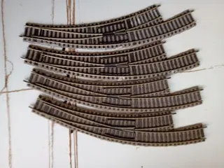 Fleischmann H0 - 6142 - Rails - 8 meegebogen handwissels profirail