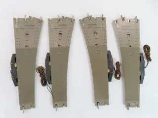 Fleischmann H0 - 6140L/R - Rails - 4-delig railkavel met wissel rechts/links met elektrische aandrijving, Profi-rail