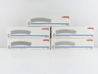 Märklin H0 - 24130/24224 - Rails - 30-delig railkavel met gebogen railstukken, C-rail