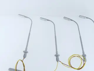 Viessmann H0 - 60901 - Landschap - 15-delig verlichtingskavel met half gebogen lichtmasten enkel (LED)