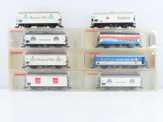 Fleischmann H0 - 5347/5327/5342/5337/5327/905320 - Goederenwagon - 8 Koelwagens, met reclame opschriften - DB, SBB-CFF