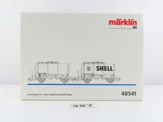 Märklin H0 - 48541 - Goederenwagenset - 1x 2-delige set met 2-assige ketelwagens, o.a. met opdruk "SHELL" - NMBS