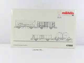 Märklin H0 - 47888 - Goederenwagenset - 4-delige set goederenwagens met o.a. 2-assige zelf/onderlosser en hoge open bakwagen - NMBS