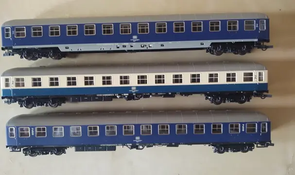 Roco H0 - 64029 - Passagiersrijtuigen set - Set van drie couchette rijtuigen - DB