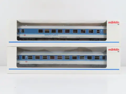 Märklin H0 - 4282/4384 - Passagiersrijtuig - 2 Sneltrein rijtuigen met binnenverlichting - DB