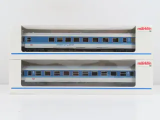 Märklin H0 - 4282/4384 - Passagiersrijtuig - 2 Sneltrein rijtuigen met binnenverlichting - DB