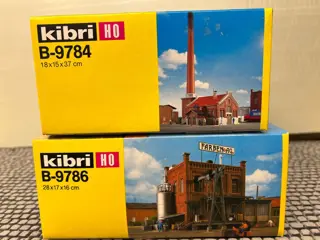 Kibri H0 - B-9784, B-9786 - Landschap - Verffabriek + Schoorsteenhuis
