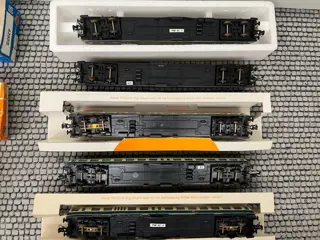 Roco H0 - 4279/4280S/4281S - Passagiersrijtuig - 5beige/turquoise middendeur rijtuigen - DB