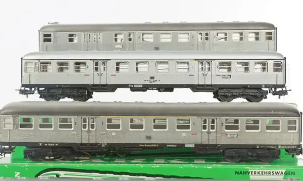 Märklin H0 - 4043/4046 - Passagiersrijtuig - 4 stuks zilver - DB