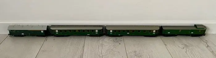 Märklin, Sachsenmodelle H0 - 4136/4137/4143/14327 - Passagiersrijtuig - 4 Passagiers rijtuigen - DB, DRG