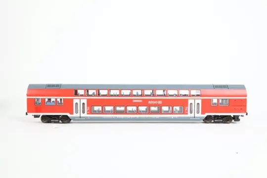 hobby trade H0 - 73165/73167 - Passagiersrijtuig, Passagiersrijtuigen set - Regionalexpress Dubbeldekker set 4-delig - DB