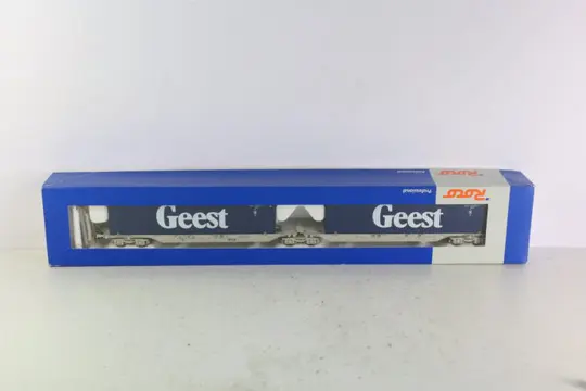 Roco H0 - 47112 - Goederenwagon - Dubbele containerwagon"van Geest" - NS