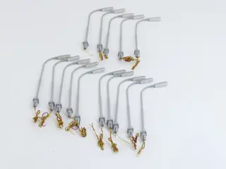 Viessmann H0 - 60901 - Landschap - 15-delig verlichtingskavel met half gebogen lichtmasten enkel