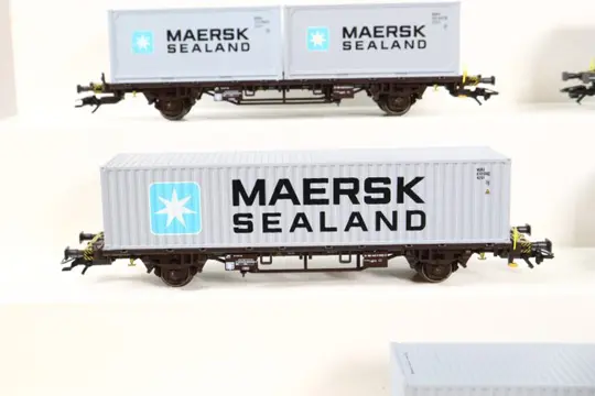 Märklin H0 - Uit set 47687 - Goederenwagon - Vijf containerwagens 'Maersk' - DSB