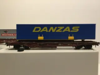 Roco H0 - 46378/46373/46362/46356 - Goederenwagon - 1 container en 3 opleggers - DB