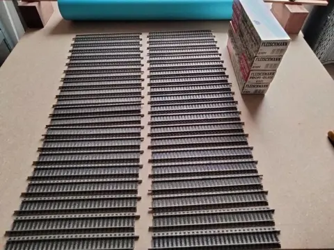 Fleischmann H0 - 6101 - Rails - 40 Rechte rails