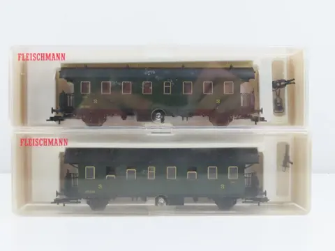 Fleischmann H0 - 5072 B - Passagiersrijtuig - 2 Rijtuigen 3e klas - NMBS