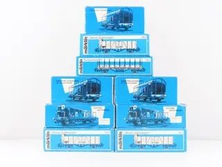 Märklin H0 - 4601/4505/4607/4506 - Goederenwagon - 9x transportwagons tijdperk III - DB