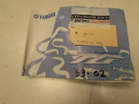 INSTRUCTIEBOEKJE Yamaha YZF R6 1998 - 2002