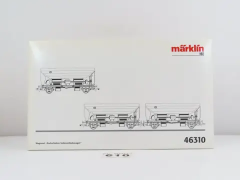 Märklin H0 - 46310 - Goederenwagenset - 1x 3-delige goederenwagenset met 2-assige onder/zelflossers - DB